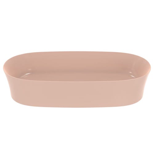 Immagine di Ideal Standard IPALYSS lavabo da appoggio 60 cm, senza troppopieno, con piletta, colore rosa pallido finitura opaco E1396V7