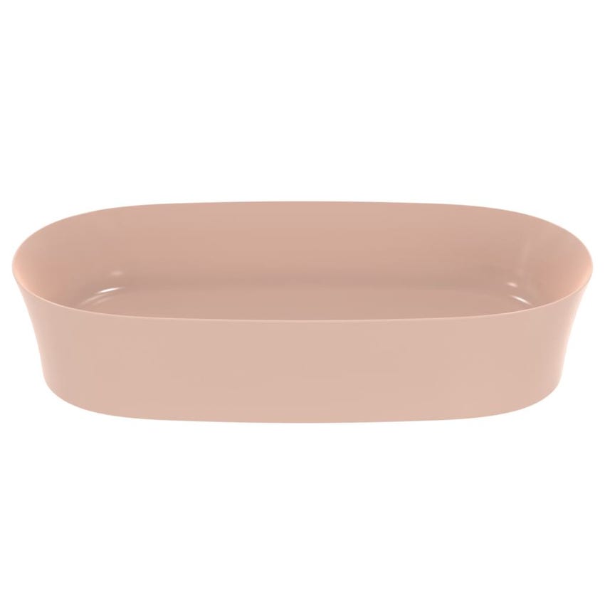 Immagine di Ideal Standard IPALYSS lavabo da appoggio 60 cm, senza troppopieno, con piletta, colore rosa pallido finitura opaco E1396V7
