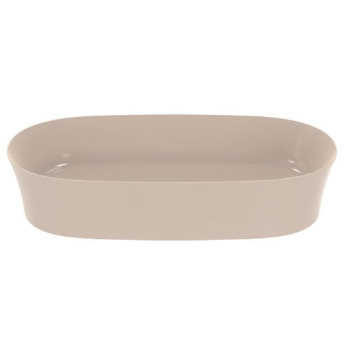 Immagine di Ideal Standard IPALYSS lavabo da appoggio 60 cm, senza troppopieno, con piletta, colore visone finitura opaco E1396V8