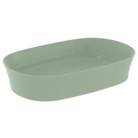 Immagine di Ideal Standard IPALYSS lavabo da appoggio 60 cm, senza troppopieno, con piletta, colore salvia finitura opaco E1396X9