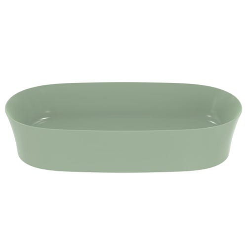Immagine di Ideal Standard IPALYSS lavabo da appoggio 60 cm, senza troppopieno, con piletta, colore salvia finitura opaco E1396X9