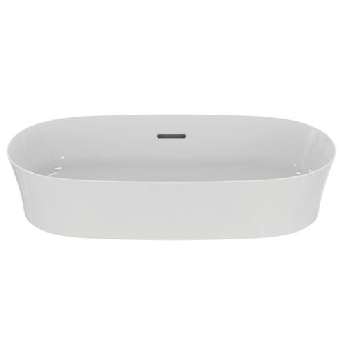 Immagine di Ideal Standard IPALYSS lavabo da appoggio 60 cm, con troppopieno, colore bianco finitura lucido E139701