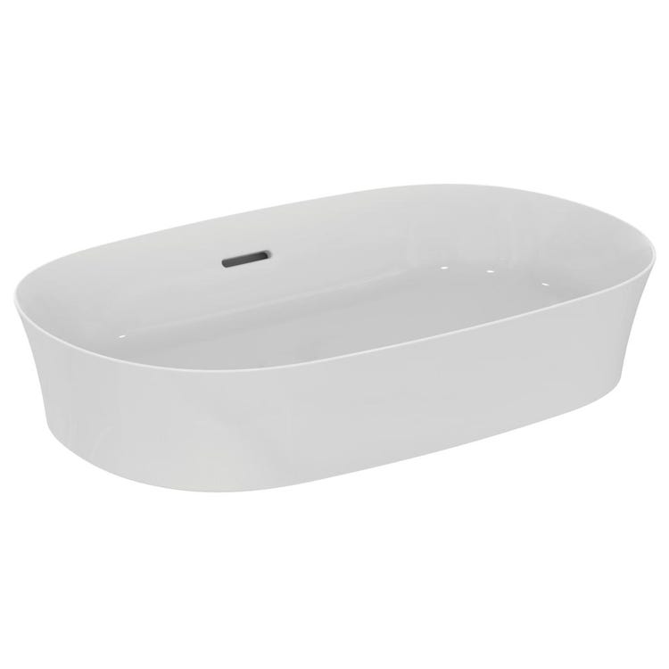 Immagine di Ideal Standard IPALYSS lavabo da appoggio 60 cm, con troppopieno, colore bianco finitura lucido E139701
