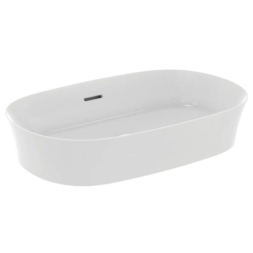 Immagine di Ideal Standard IPALYSS lavabo da appoggio 60 cm, con troppopieno, colore bianco seta finitura opaco E1397V1
