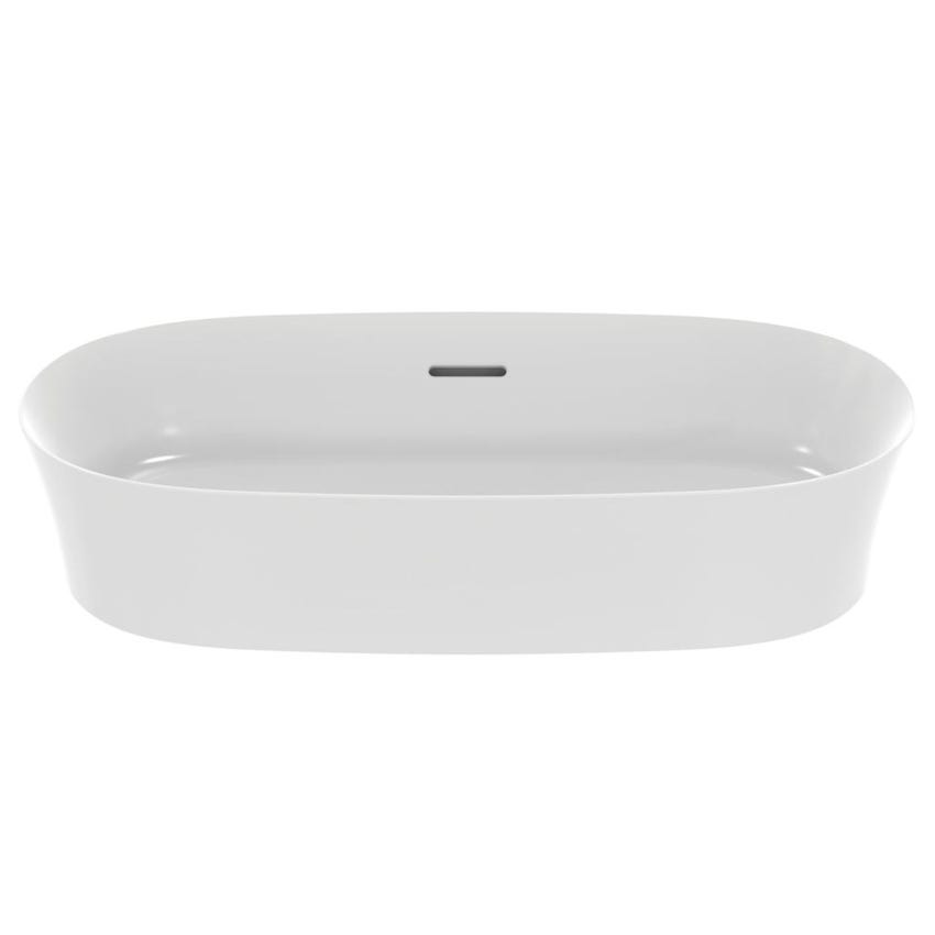 Immagine di Ideal Standard IPALYSS lavabo da appoggio 60 cm, con troppopieno, colore bianco seta finitura opaco E1397V1