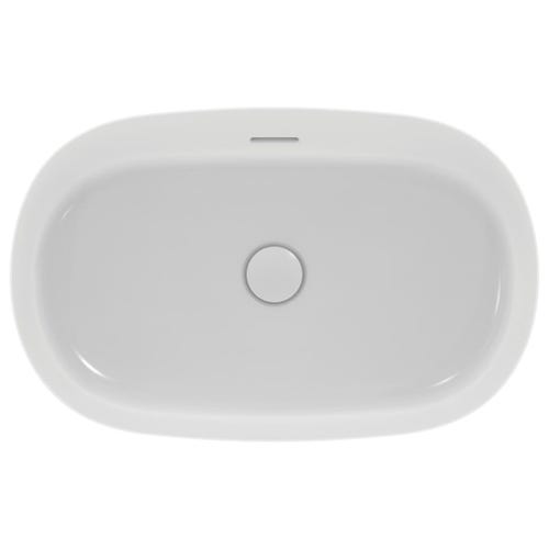 Immagine di Ideal Standard IPALYSS lavabo da appoggio 60 cm, con troppopieno, colore bianco seta finitura opaco E1397V1