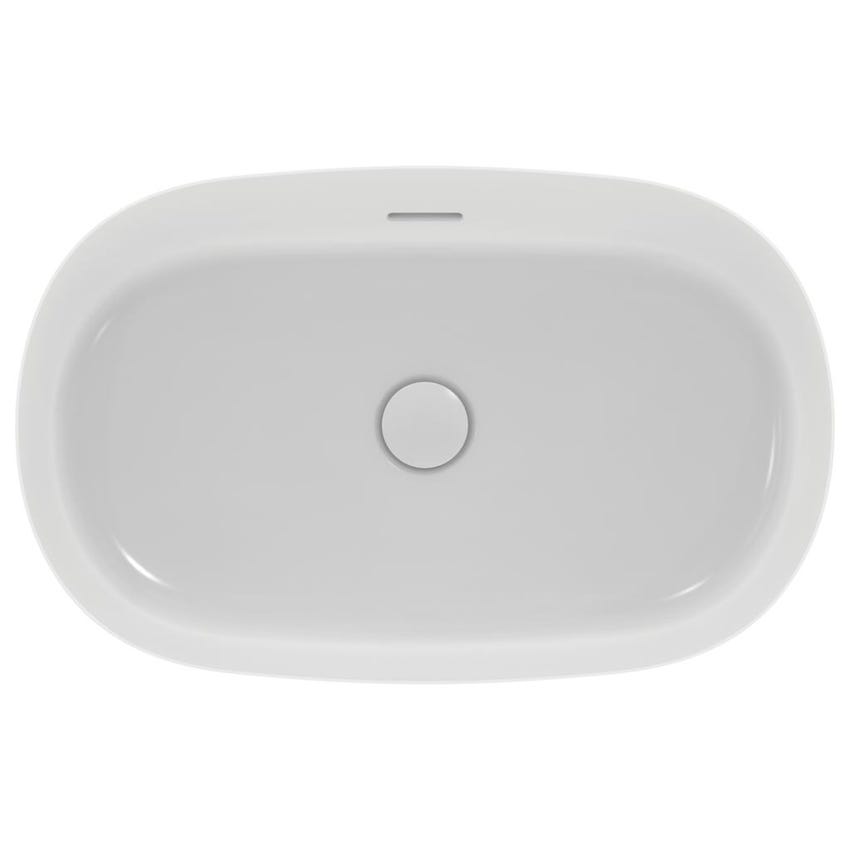 Immagine di Ideal Standard IPALYSS lavabo da appoggio 60 cm, con troppopieno, colore bianco seta finitura opaco E1397V1