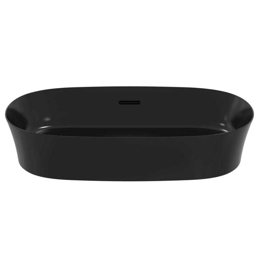 Immagine di Ideal Standard IPALYSS lavabo da appoggio 60 cm, con troppopieno, colore nero finitura opaco E1397V3