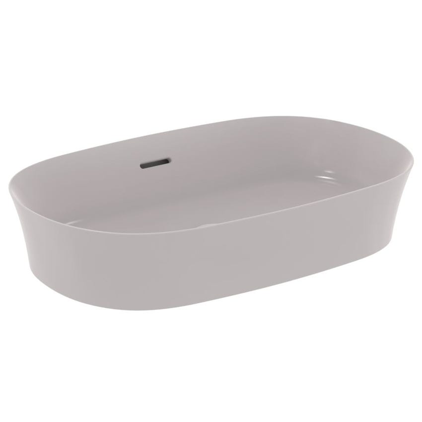 Immagine di Ideal Standard IPALYSS lavabo da appoggio 60 cm, con troppopieno, colore grigio cemento finitura opaco E1397V9