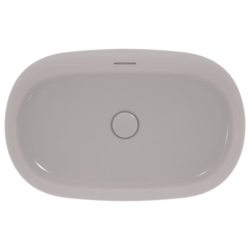 Immagine di Ideal Standard IPALYSS lavabo da appoggio 60 cm, con troppopieno, colore grigio cemento finitura opaco E1397V9