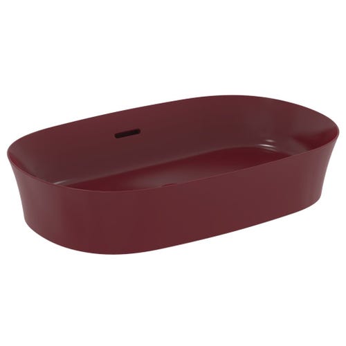 Immagine di Ideal Standard IPALYSS lavabo da appoggio 60 cm, con troppopieno, colore melograno finitura opaco E1397V6