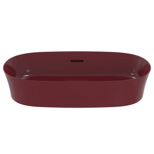 Immagine di Ideal Standard IPALYSS lavabo da appoggio 60 cm, con troppopieno, colore melograno finitura opaco E1397V6