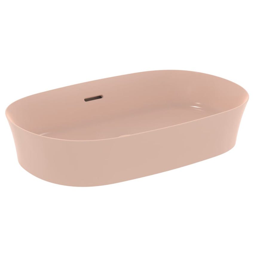 Immagine di Ideal Standard IPALYSS lavabo da appoggio 60 cm, con troppopieno, colore rosa pallido finitura opaco E1397V7