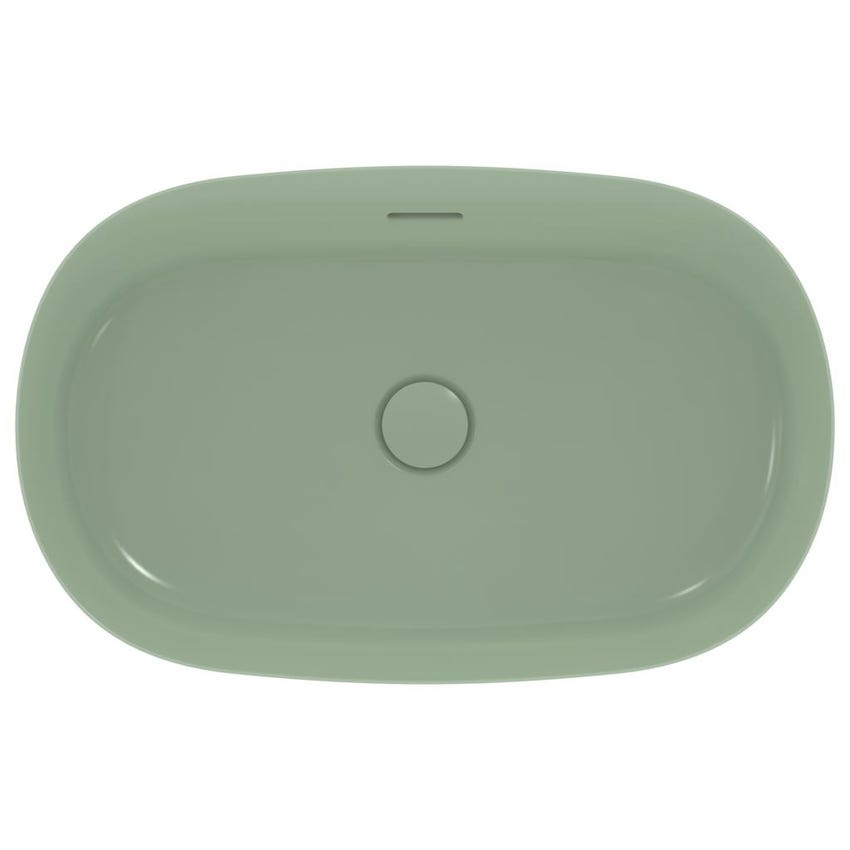 Immagine di Ideal Standard IPALYSS lavabo da appoggio 60 cm, con troppopieno, colore salvia finitura opaco E1397X9