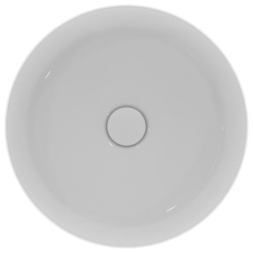 Immagine di Ideal Standard IPALYSS lavabo da appoggio 40 cm, senza troppopieno, senza piletta, colore bianco finitura lucido E139801