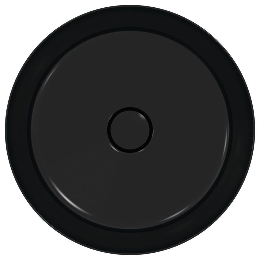 Immagine di Ideal Standard IPALYSS lavabo da appoggio 40 cm, senza troppopieno, con piletta, colore nero finitura opaco E1398V3