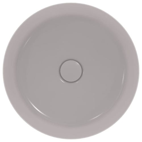 Immagine di Ideal Standard IPALYSS lavabo da appoggio 40 cm, senza troppopieno, con piletta, colore grigio cemento finitura opaco E1398V9