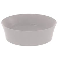 Immagine di Ideal Standard IPALYSS lavabo da appoggio 40 cm, senza troppopieno, con piletta, colore grigio cemento finitura opaco E1398V9