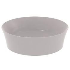 Immagine di Ideal Standard IPALYSS lavabo da appoggio 40 cm, senza troppopieno, con piletta, colore grigio cemento finitura opaco E1398V9