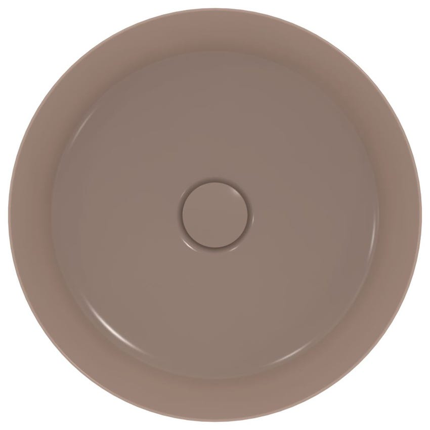 Immagine di Ideal Standard IPALYSS lavabo da appoggio 40 cm, senza troppopieno, con piletta, colore kashmir finitura opaco E1398V4