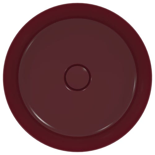 Immagine di Ideal Standard IPALYSS lavabo da appoggio 40 cm, senza troppopieno, con piletta, colore melograno finitura opaco E1398V6