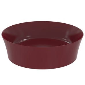 Immagine di Ideal Standard IPALYSS lavabo da appoggio 40 cm, senza troppopieno, con piletta, colore melograno finitura opaco E1398V6