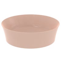 Immagine di Ideal Standard IPALYSS lavabo da appoggio 40 cm, senza troppopieno, con piletta, colore rosa pallido finitura opaco E1398V7