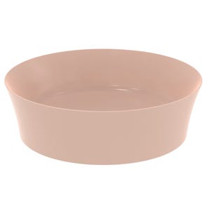 Immagine di Ideal Standard IPALYSS lavabo da appoggio 40 cm, senza troppopieno, con piletta, colore rosa pallido finitura opaco E1398V7