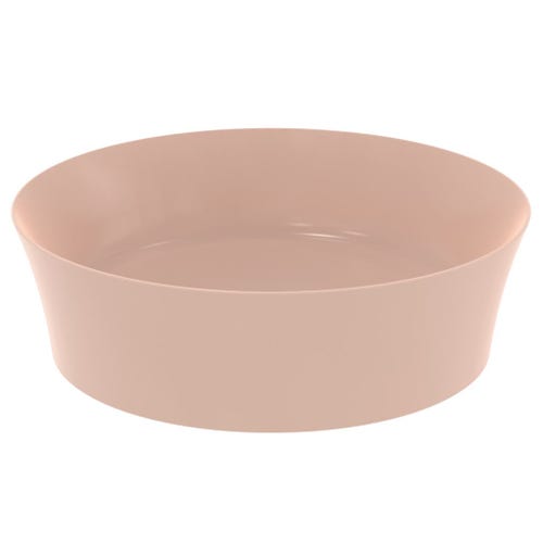 Immagine di Ideal Standard IPALYSS lavabo da appoggio 40 cm, senza troppopieno, con piletta, colore rosa pallido finitura opaco E1398V7