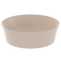 Immagine di Ideal Standard IPALYSS lavabo da appoggio 40 cm, senza troppopieno, con piletta, colore visone finitura opaco E1398V8