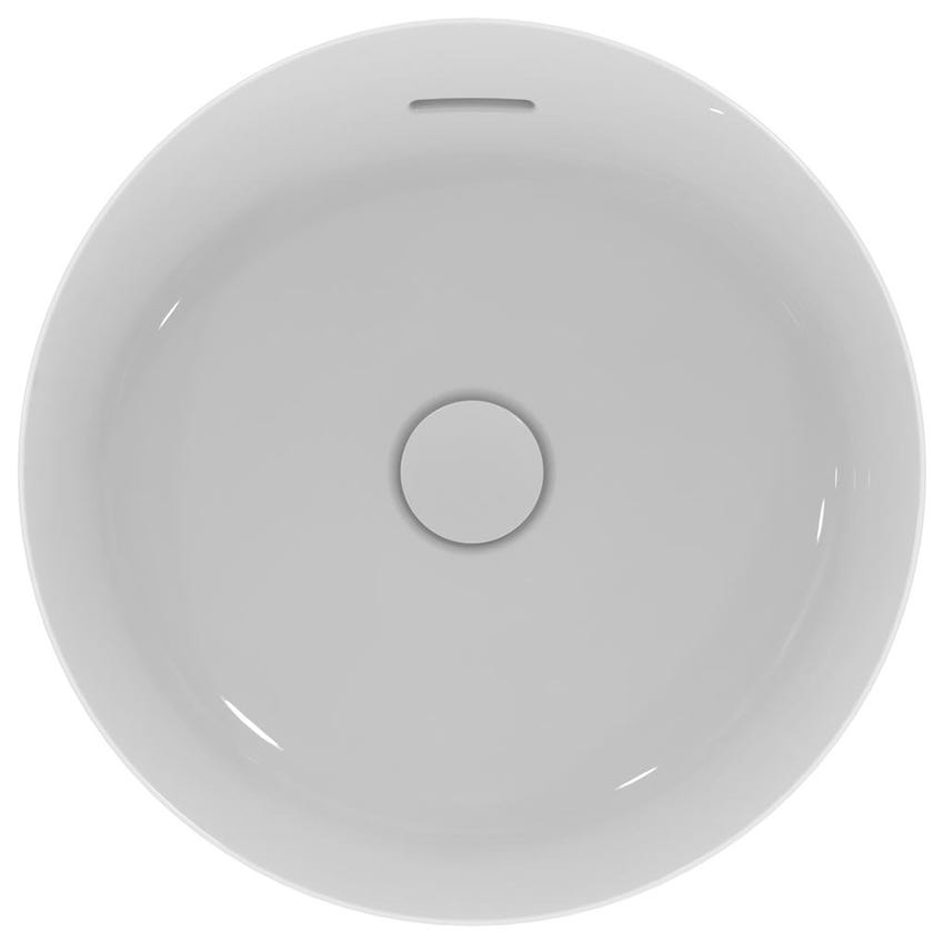 Immagine di Ideal Standard IPALYSS lavabo da appoggio 40 cm, con troppopieno, colore bianco finitura lucido E141301