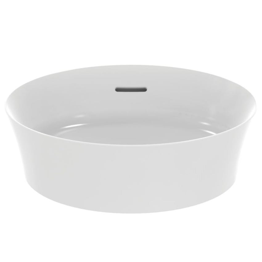Immagine di Ideal Standard IPALYSS lavabo da appoggio 40 cm, con troppopieno, colore bianco seta finitura opaco E1413V1