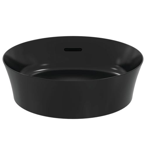 Immagine di Ideal Standard IPALYSS lavabo da appoggio 40 cm, con troppopieno, colore nero finitura opaco E1413V3