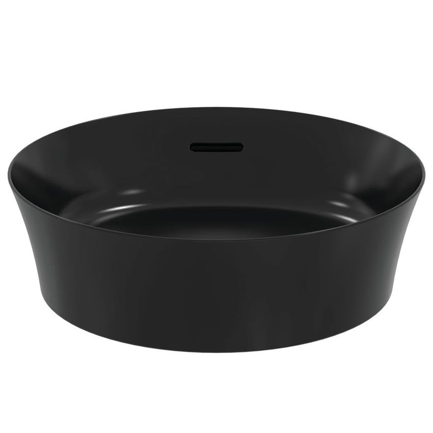 Immagine di Ideal Standard IPALYSS lavabo da appoggio 40 cm, con troppopieno, colore nero finitura opaco E1413V3