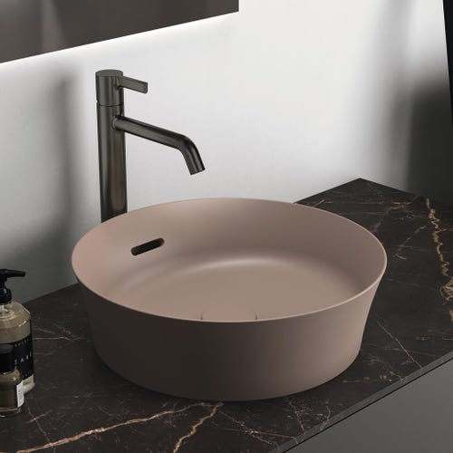 Immagine di Ideal Standard IPALYSS lavabo da appoggio 40 cm, con troppopieno, colore kashmir finitura opaco E1413V4