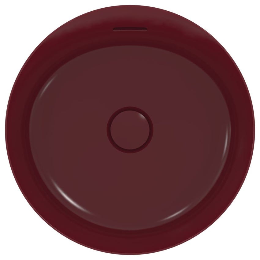 Immagine di Ideal Standard IPALYSS lavabo da appoggio 40 cm, con troppopieno, colore melograno finitura opaco E1413V6