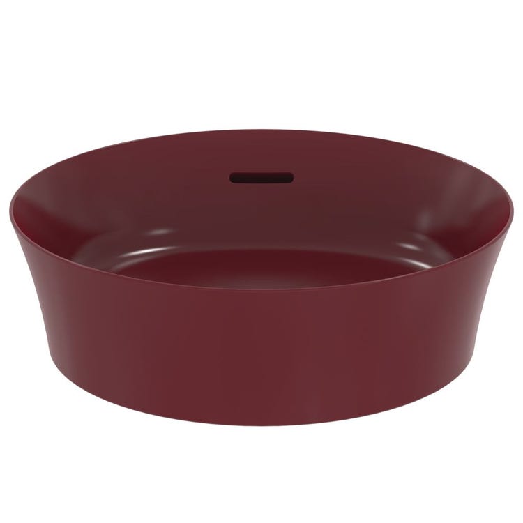 Immagine di Ideal Standard IPALYSS lavabo da appoggio 40 cm, con troppopieno, colore melograno finitura opaco E1413V6