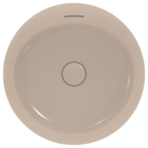 Immagine di Ideal Standard IPALYSS lavabo da appoggio 40 cm, con troppopieno, colore visone finitura opaco E1413V8