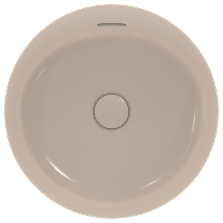 Immagine di Ideal Standard IPALYSS lavabo da appoggio 40 cm, con troppopieno, colore visone finitura opaco E1413V8