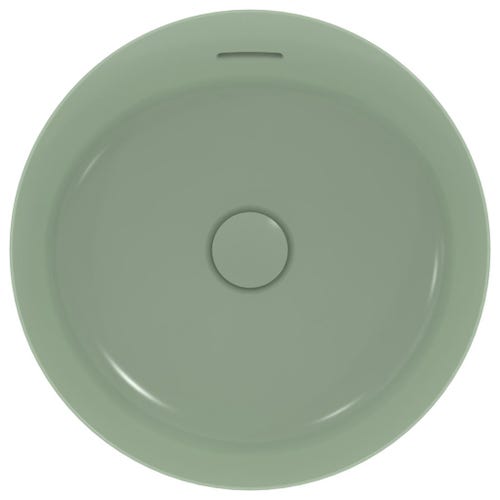 Immagine di Ideal Standard IPALYSS lavabo da appoggio 40 cm, con troppopieno, colore salvia finitura opaco E1413X9