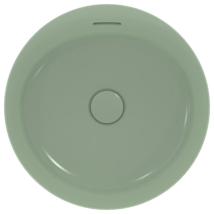 Immagine di Ideal Standard IPALYSS lavabo da appoggio 40 cm, con troppopieno, colore salvia finitura opaco E1413X9
