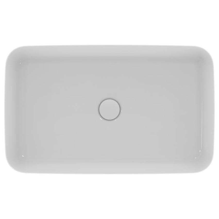 Immagine di Ideal Standard IPALYSS lavabo da appoggio 65 cm, senza troppopieno, senza piletta, colore bianco finitura lucido E188601
