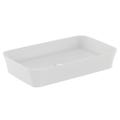Immagine di Ideal Standard IPALYSS lavabo da appoggio 65 cm, senza troppopieno, con piletta, colore bianco seta finitura opaco E1886V1