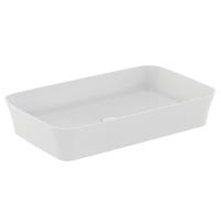 Immagine di Ideal Standard IPALYSS lavabo da appoggio 65 cm, senza troppopieno, con piletta, colore bianco seta finitura opaco E1886V1