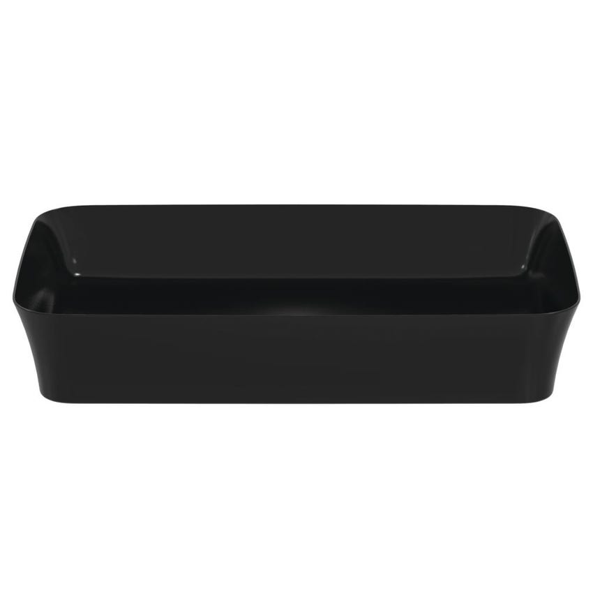 Immagine di Ideal Standard IPALYSS lavabo da appoggio 65 cm, senza troppopieno, con piletta, colore nero finitura opaco E1886V3