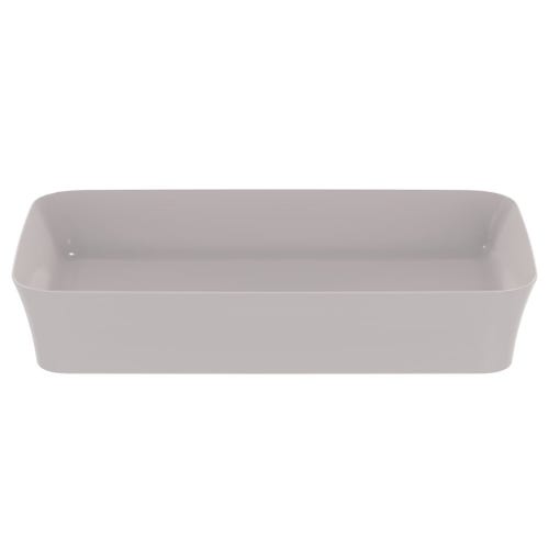Immagine di Ideal Standard IPALYSS lavabo da appoggio 65 cm, senza troppopieno, con piletta, colore grigio cemento finitura opaco E1886V9