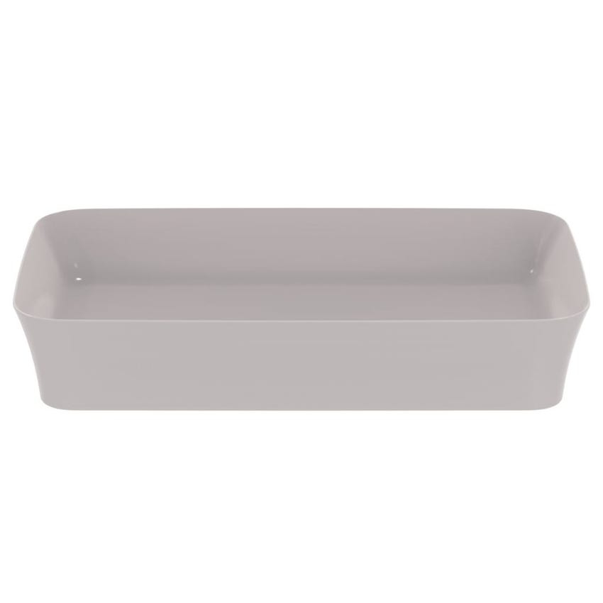 Immagine di Ideal Standard IPALYSS lavabo da appoggio 65 cm, senza troppopieno, con piletta, colore grigio cemento finitura opaco E1886V9