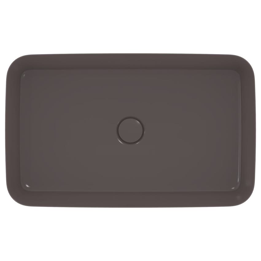 Immagine di Ideal Standard IPALYSS lavabo da appoggio 65 cm, senza troppopieno, con piletta, colore ardesia finitura opaco E1886V5