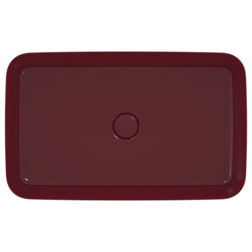 Immagine di Ideal Standard IPALYSS lavabo da appoggio 65 cm, senza troppopieno, con piletta, colore melograno finitura opaco E1886V6