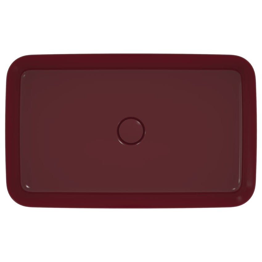 Immagine di Ideal Standard IPALYSS lavabo da appoggio 65 cm, senza troppopieno, con piletta, colore melograno finitura opaco E1886V6